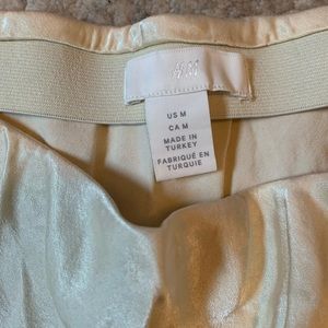 Satin cream skater skirt